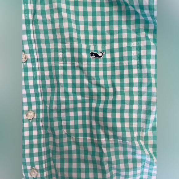 Vineyard vines Shep & Ian gingham button down slim fit tucker shirt Sz small - Picture 4 of 8